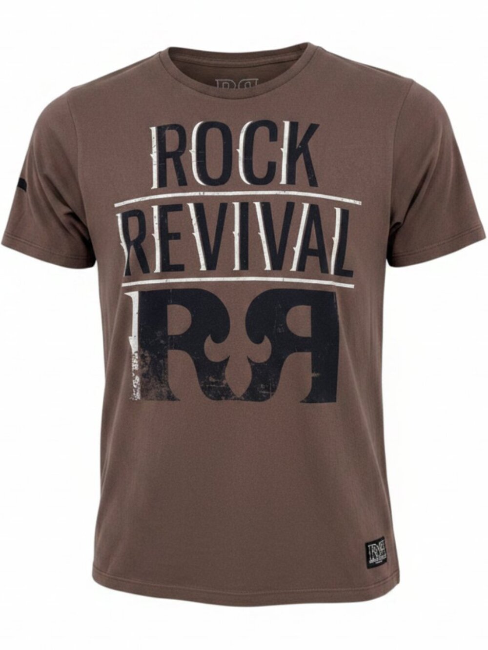 Rock Revival t-shirt Small mens Brown graphic short sleeve tee